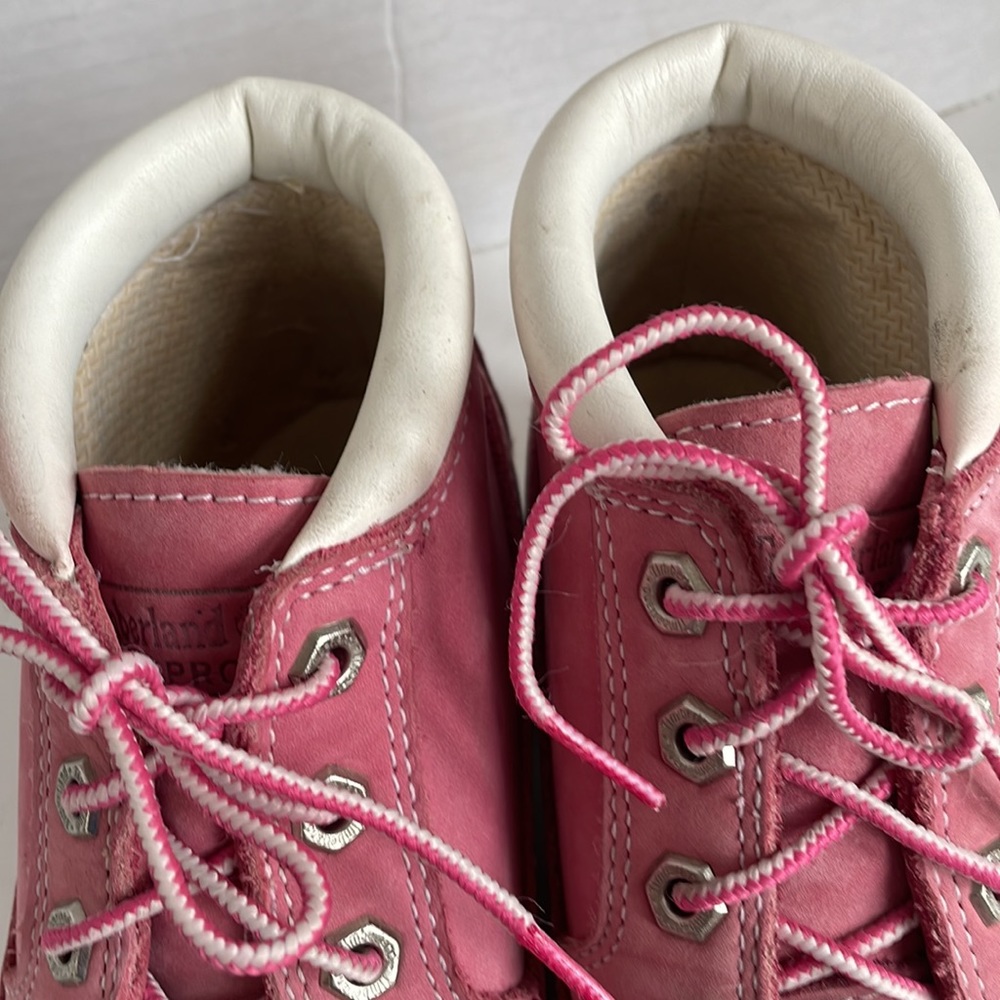 Y2K TIMBERLAND boots Womans 7.5 pink Nellie Ankle - Picture 5 of 13
